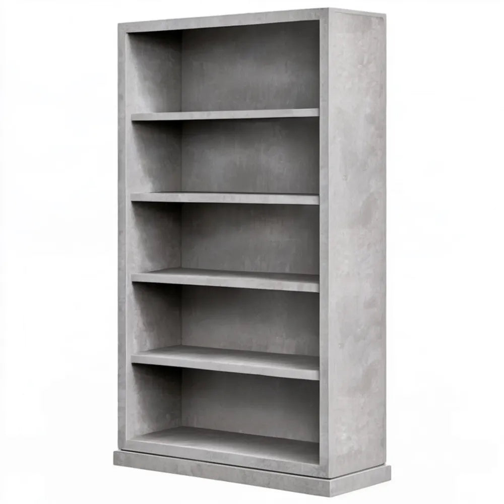 Regał na książki w kolorze szarego betonu, 82,5 x 30,5 x 185,5 cm